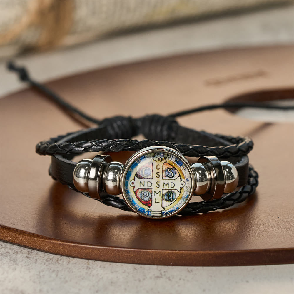 Pulsera Ajustable Multicolor de San Benito: Símbolo contra la Negatividad y el Miedo