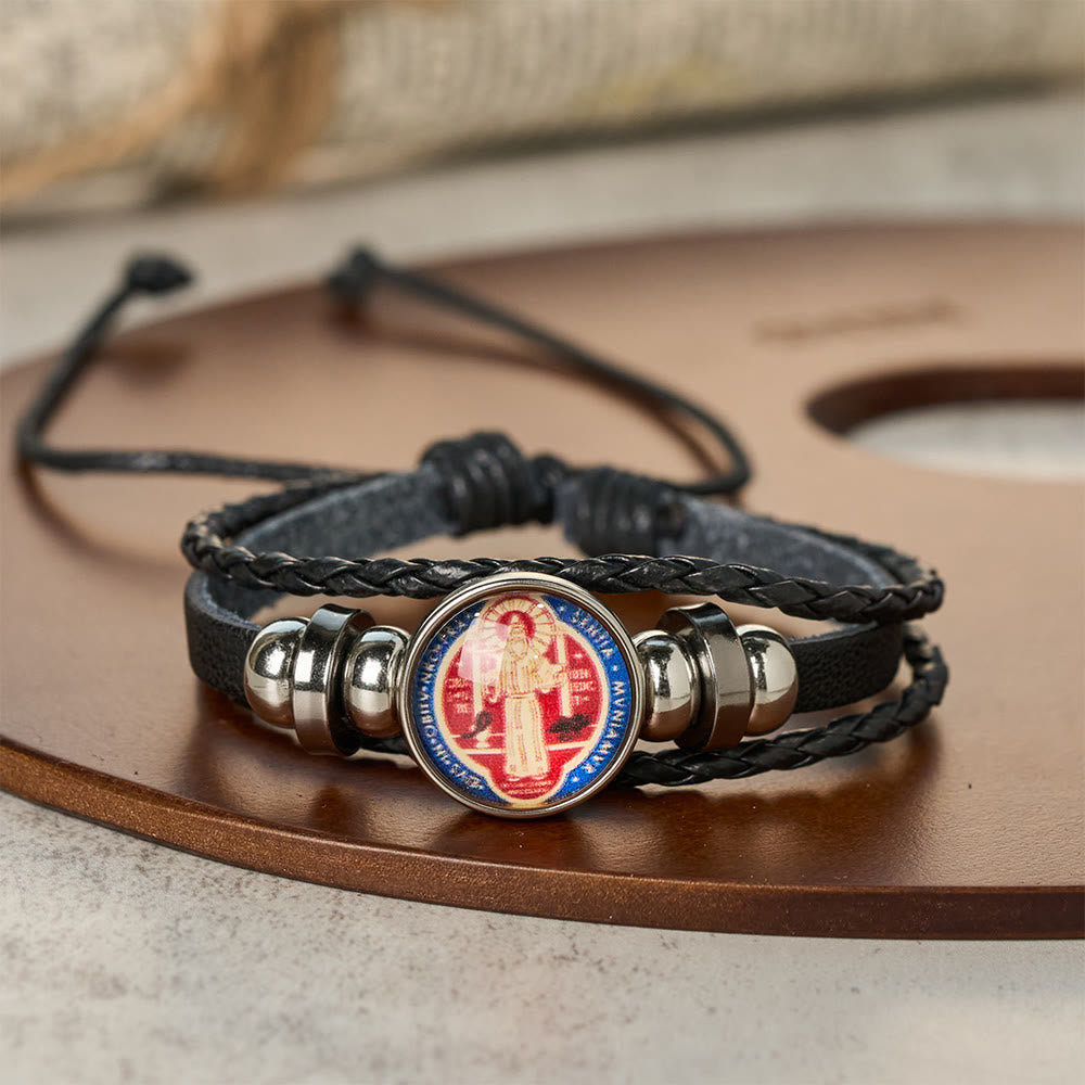 Pulsera Ajustable Multicolor de San Benito: Símbolo contra la Negatividad y el Miedo