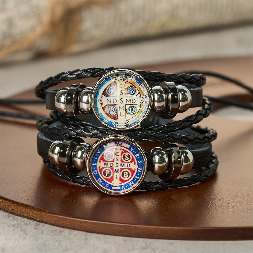 Pulsera Ajustable Multicolor de San Benito: Símbolo contra la Negatividad y el Miedo