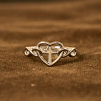 Anillo de Corazón y Cruz Unidos por la Fe: Para Dios Todo es Posible
