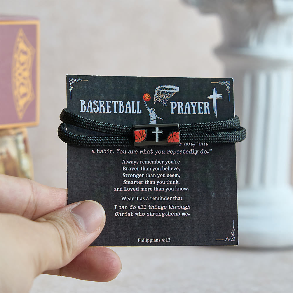 Pulsera de Paracord con Cruz para Baloncesto, Fútbol y Béisbol: Fe y Deporte