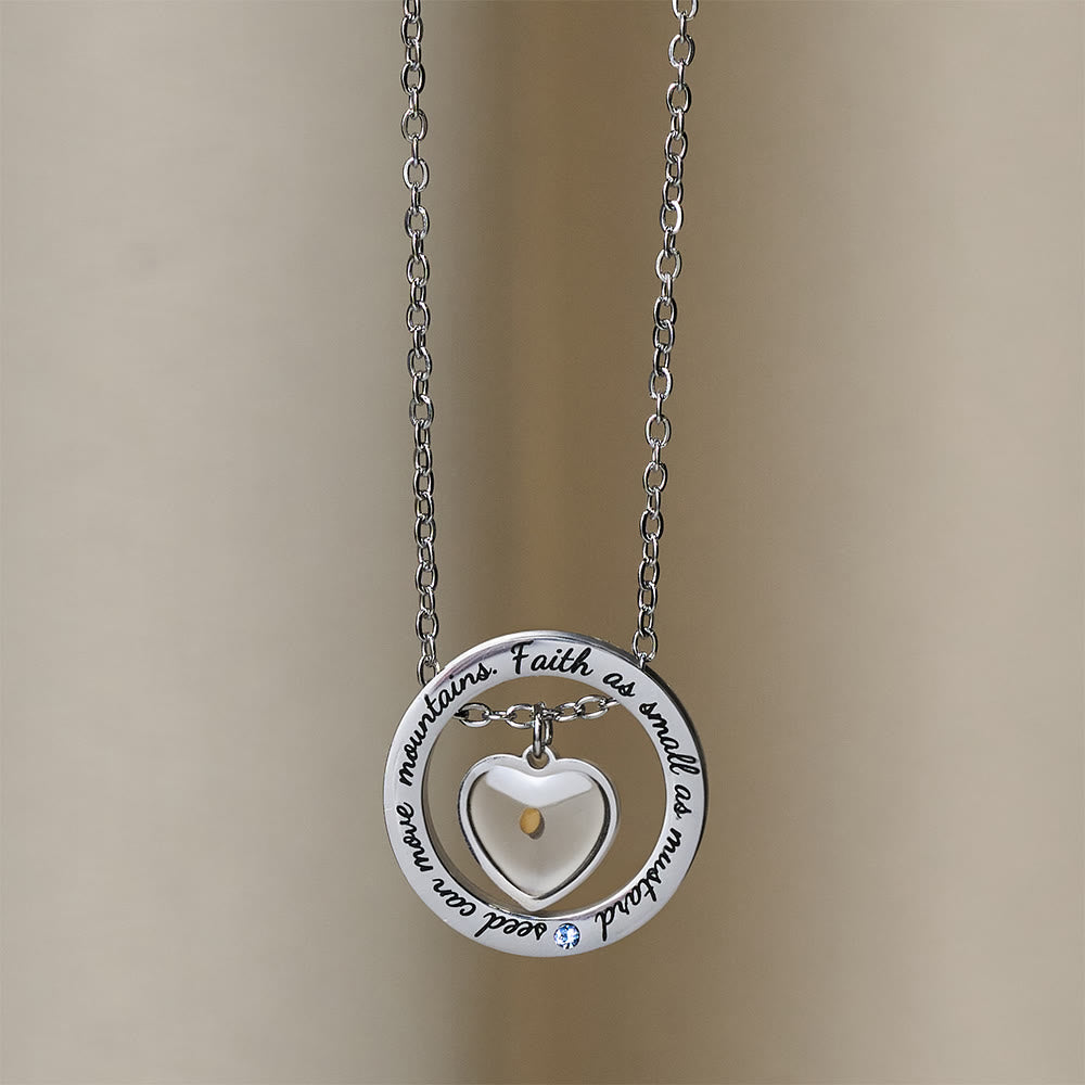 Collar "Fe como Semilla de Mostaza": Dijes Variados y Símbolo Sagrado para el Día a Día