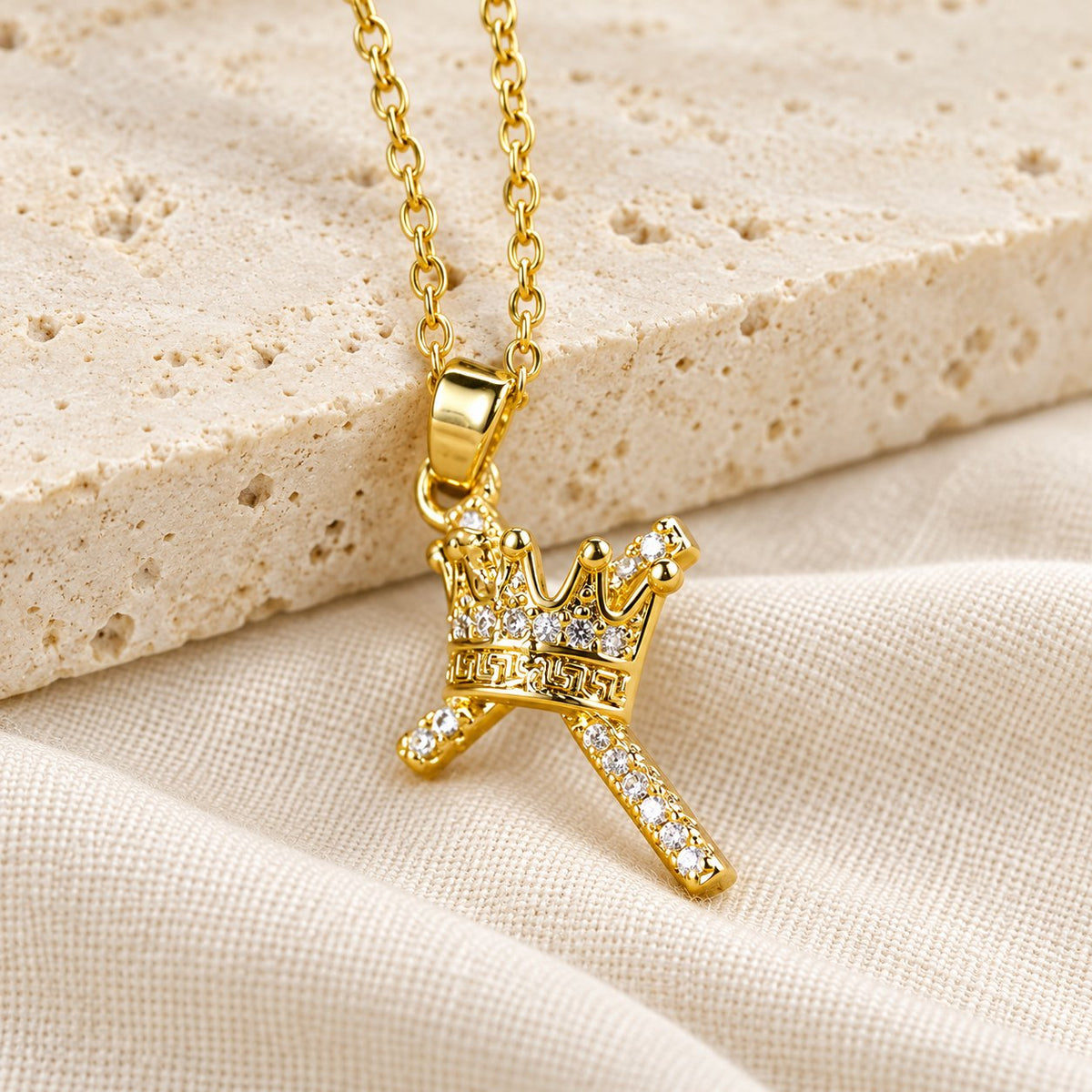 Cross & Crown Sparkle Necklace (2 Sizes)