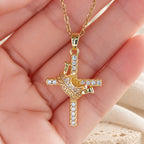 Cross & Crown Sparkle Necklace (2 Sizes)