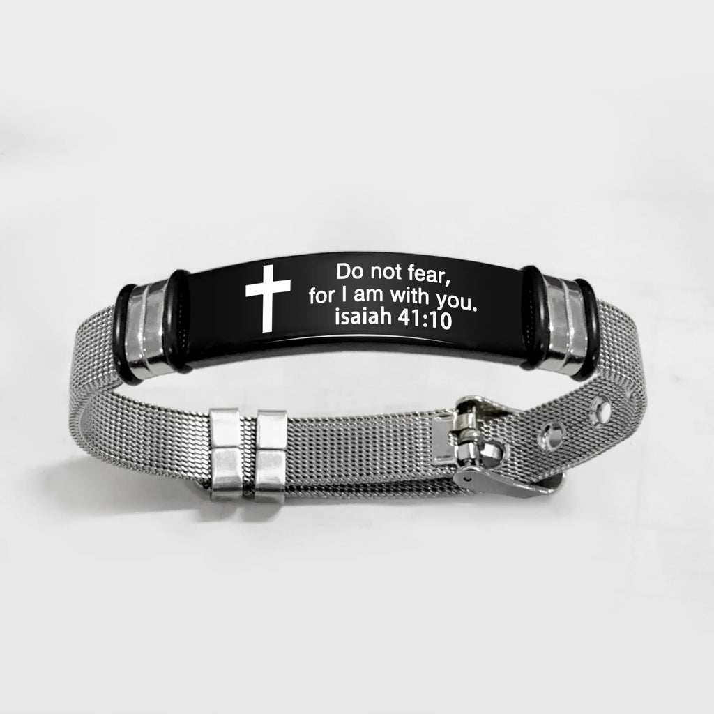 Pulsera de Cruz Motivacional con Versículos Bíblicos en Varios Estilos