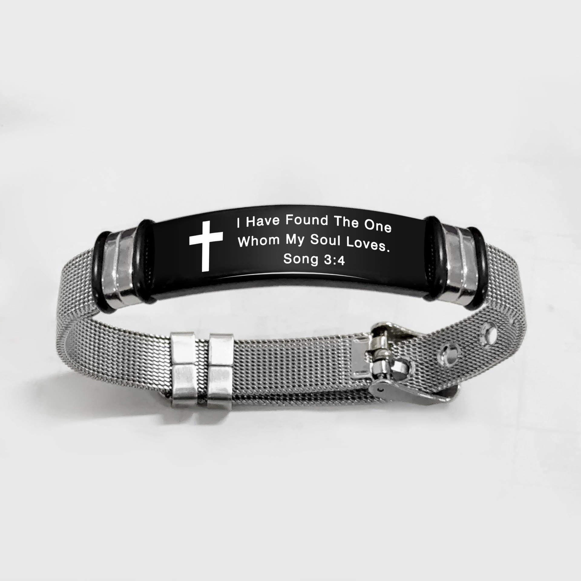 Pulsera de Cruz Motivacional con Versículos Bíblicos en Varios Estilos