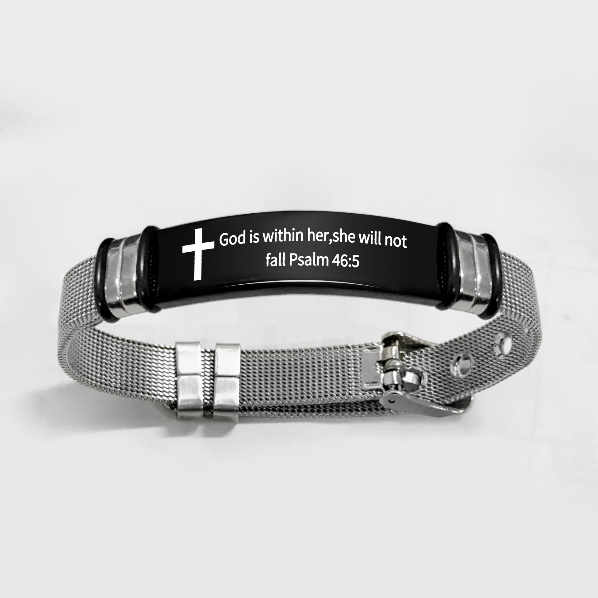 Pulsera de Cruz Motivacional con Versículos Bíblicos en Varios Estilos