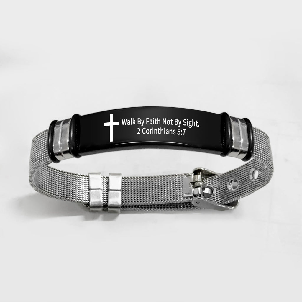 Pulsera de Cruz Motivacional con Versículos Bíblicos en Varios Estilos