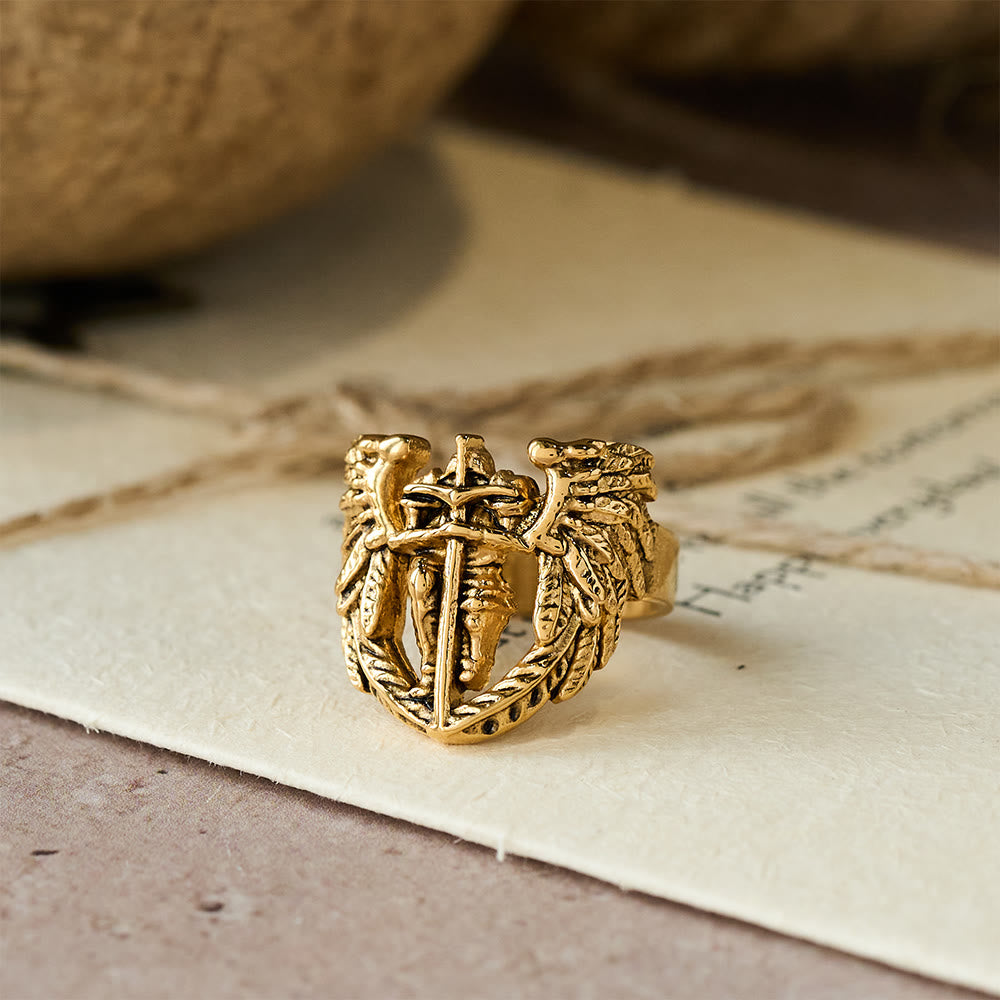 Anillo Espada Alada de San Miguel Arcángel: Símbolo de Protección Divina
