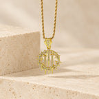 Crown of Thorns & Nails Rope Chain Necklace