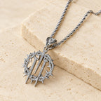 Crown of Thorns & Nails Rope Chain Necklace