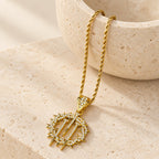 Crown of Thorns & Nails Rope Chain Necklace
