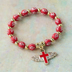 Pulsera con Dije de Cruz Alada: Oración Visual de Devoción y Conexión