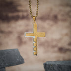 Collar de Cruz Padre Nuestro Tricolor Moderno: Símbolo Eterno de lo Sagrado