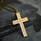 Collar de Cruz Padre Nuestro Tricolor Moderno: Símbolo Eterno de lo Sagrado