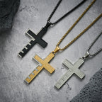 Collar de Cruz Padre Nuestro Tricolor Moderno: Símbolo Eterno de lo Sagrado