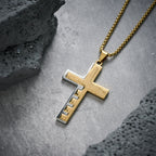 Collar de Cruz Padre Nuestro Tricolor Moderno: Símbolo Eterno de lo Sagrado