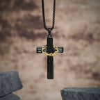 Collar con Dije de Cruz Corona de Espinas de Jesús Estilo Moderno: Protección Sagrada