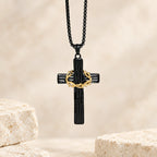 Modern Style Jesus Crown Of Thorns Cross Sacred Protection Pendant