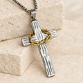 Modern Style Jesus Crown Of Thorns Cross Sacred Protection Pendant