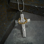 Collar con Dije de Cruz Corona de Espinas de Jesús Estilo Moderno: Protección Sagrada