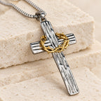 Modern Style Jesus Crown Of Thorns Cross Sacred Protection Pendant