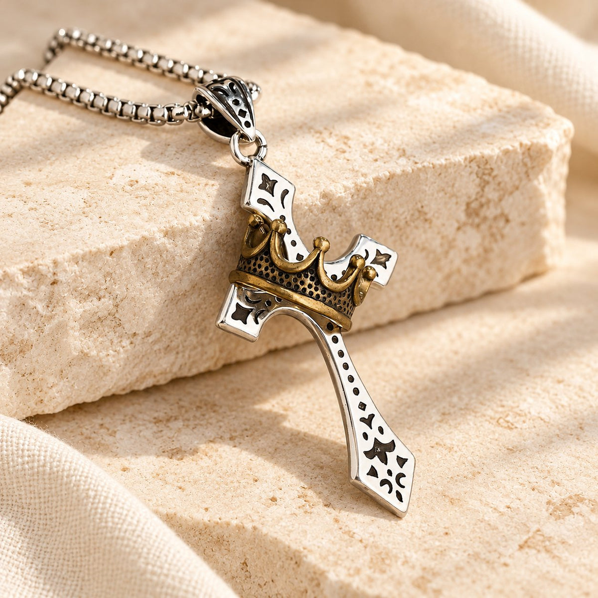 The Crown Cross Necklace Religion Jewelry