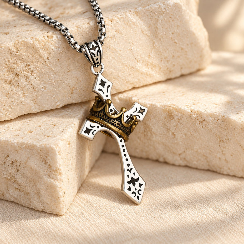 The Crown Cross Necklace Religion Jewelry