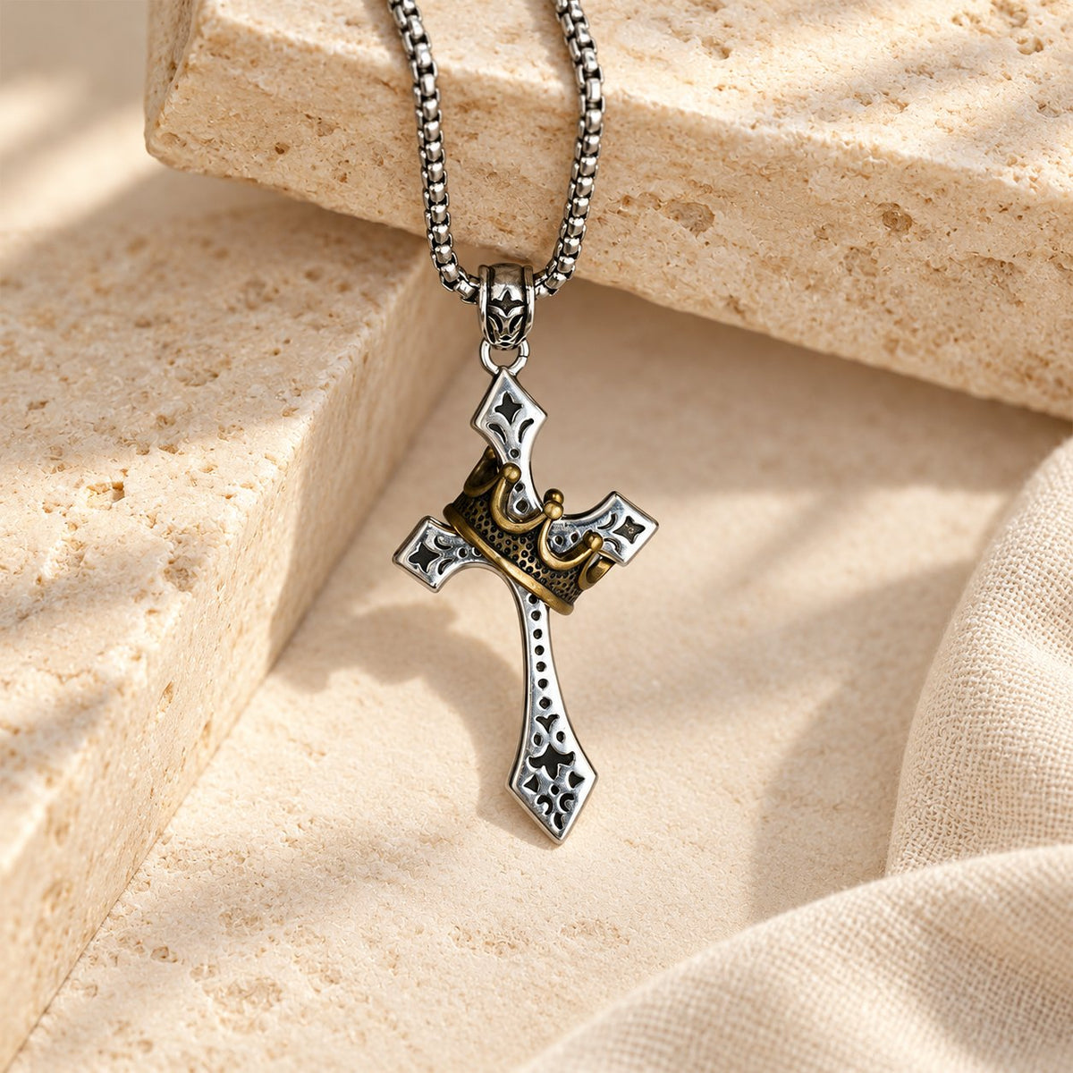The Crown Cross Necklace Religion Jewelry