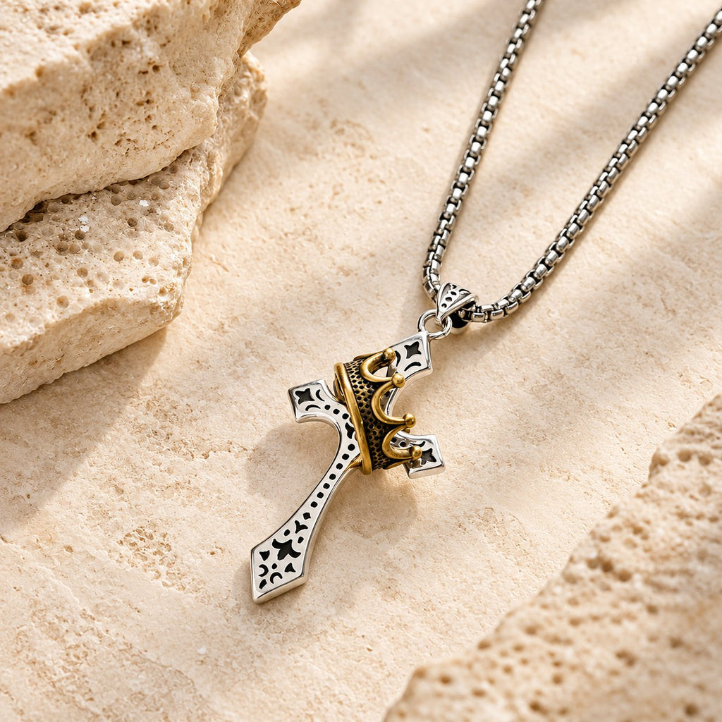 The Crown Cross Necklace Religion Jewelry