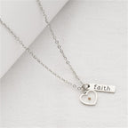 Collar de Fe Semilla de Mostaza con Corazón y Gota: Símbolo de una Fe Pequeña pero Poderosa