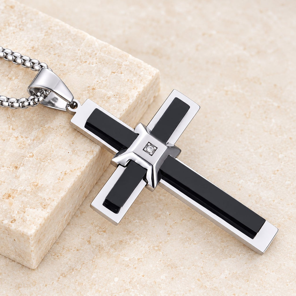 Layered Cross Pendant Necklace