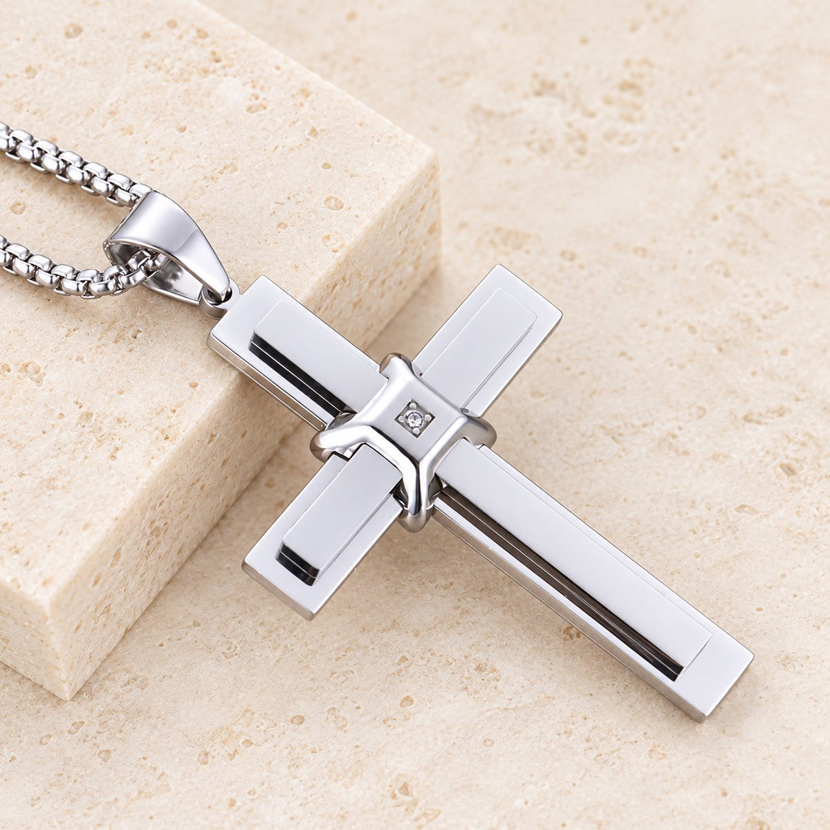 Layered Cross Pendant Necklace