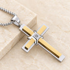 Layered Cross Pendant Necklace