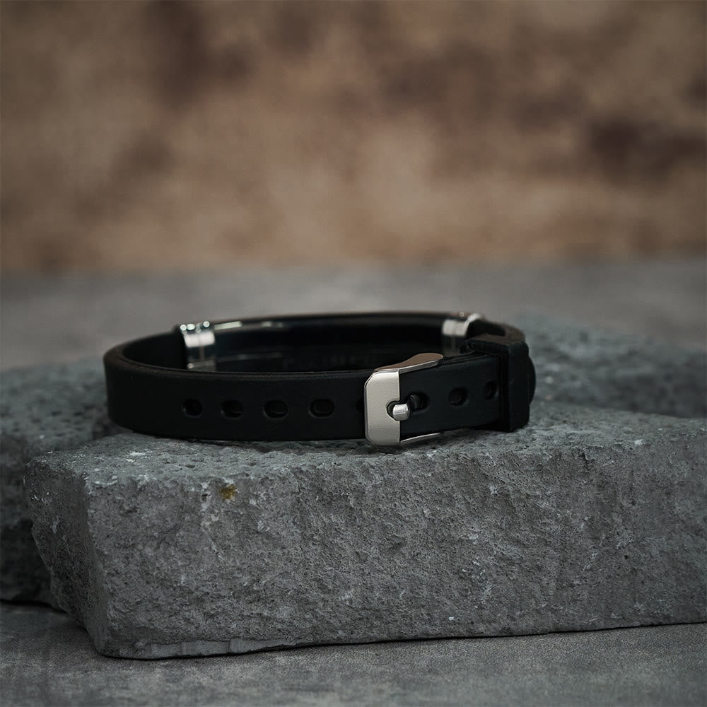 Pulsera Luminosa de Silicona con Cruz y Mateo 19:26: Mensaje Eterno de Esperanza y Fe