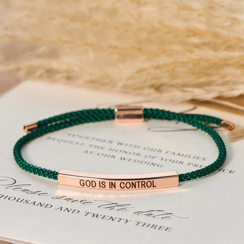 Pulsera de Fe "Dios Tiene el Control": Símbolo de Confianza y Bendición Nupcial