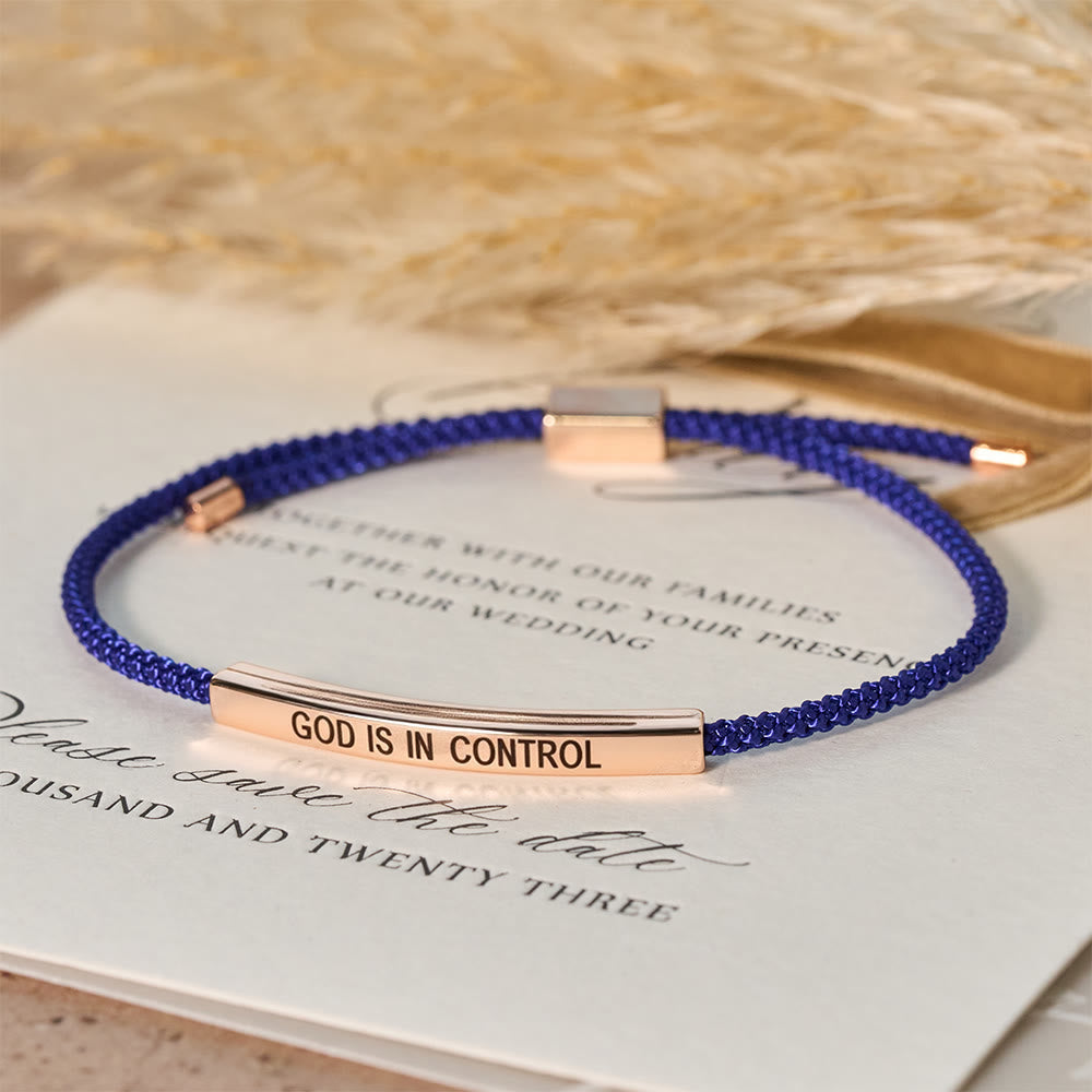 Pulsera de Fe "Dios Tiene el Control": Símbolo de Confianza y Bendición Nupcial