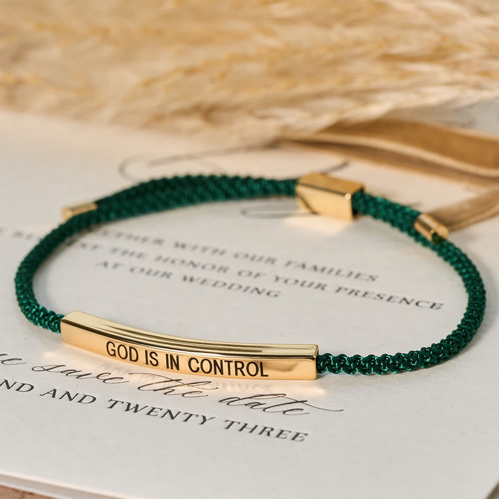 Pulsera de Fe "Dios Tiene el Control": Símbolo de Confianza y Bendición Nupcial