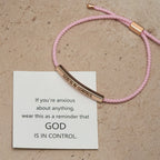 Pulsera de Fe "Dios Tiene el Control": Símbolo de Confianza y Bendición Nupcial