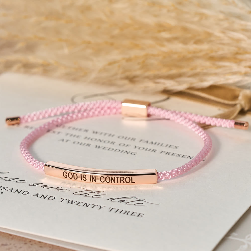 Pulsera de Fe "Dios Tiene el Control": Símbolo de Confianza y Bendición Nupcial