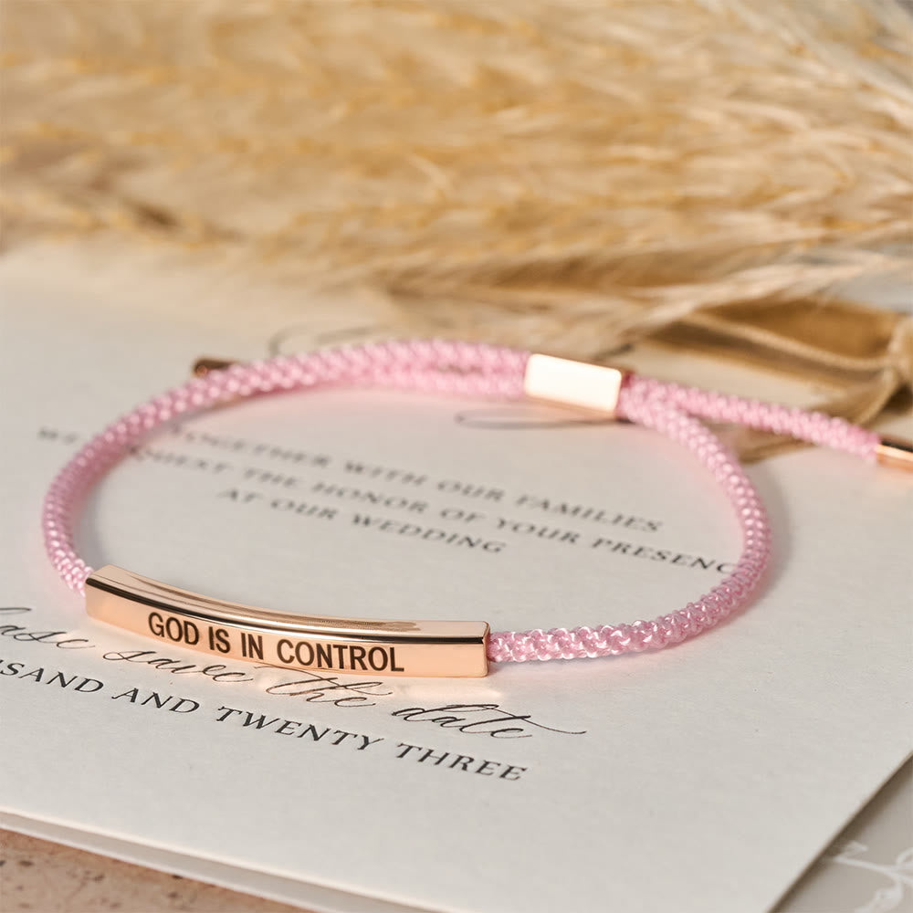 Pulsera de Fe "Dios Tiene el Control": Símbolo de Confianza y Bendición Nupcial