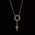 Collar de Cruz con Corona de Espinas: Símbolo de la Pasión y Redención de Cristo