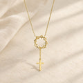Thorn Crown Cross Necklace