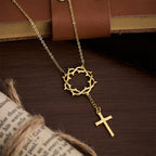 Collar de Cruz con Corona de Espinas: Símbolo de la Pasión y Redención de Cristo