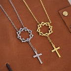 Collar de Cruz con Corona de Espinas: Símbolo de la Pasión y Redención de Cristo