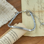 Pulsera de Cuentas Grabada "Fuerza y Valor": Símbolo de Fuerza y Valor Divinos