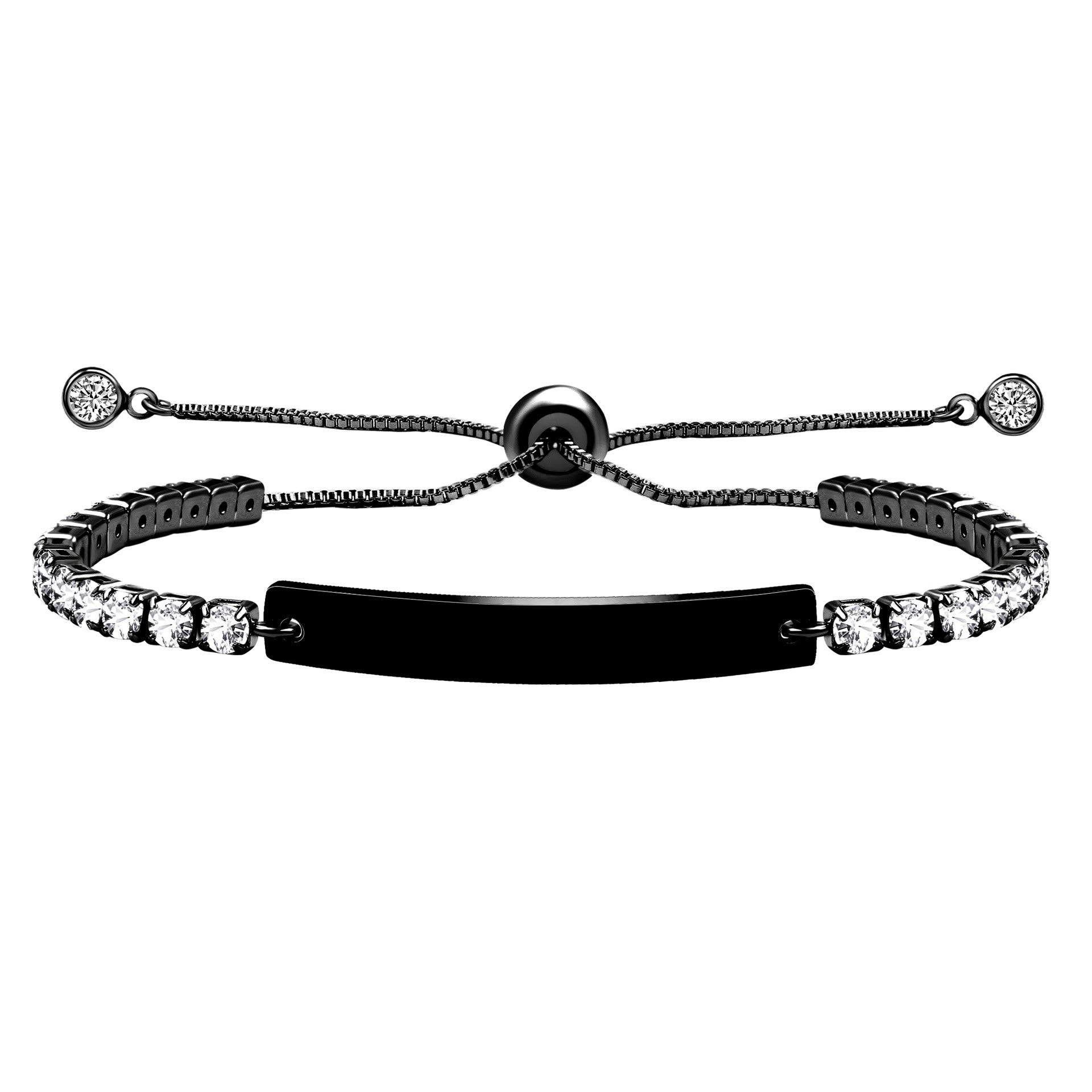 Pulsera de Fe y Valor de Metal en Cuatro Colores con Barra Grabada o Lisa