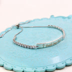 Pulsera de Fe y Valor de Metal en Cuatro Colores con Barra Grabada o Lisa