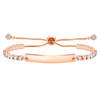 Pulsera de Fe y Valor de Metal en Cuatro Colores con Barra Grabada o Lisa