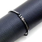 Pulsera de Fe y Valor de Metal en Cuatro Colores con Barra Grabada o Lisa